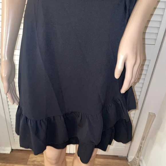 Summer Women Short Sleeve V Neck Casual Short Ruffle Dresses - Picture 7 of 16